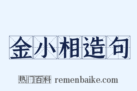 金小相造句是什么意思的图片